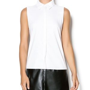 Bailey 44 Ferrari Shirt Dress, White and Black Vegan Leather